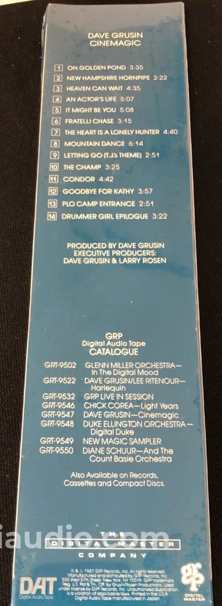 Dave Grusin - Cinemagic - New Pre-Recorded DAT Tape - Image 3