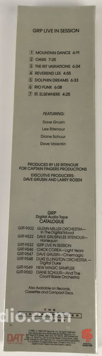 GRP - Live in Session - New Pre-Recorded DAT Tape - Image 3