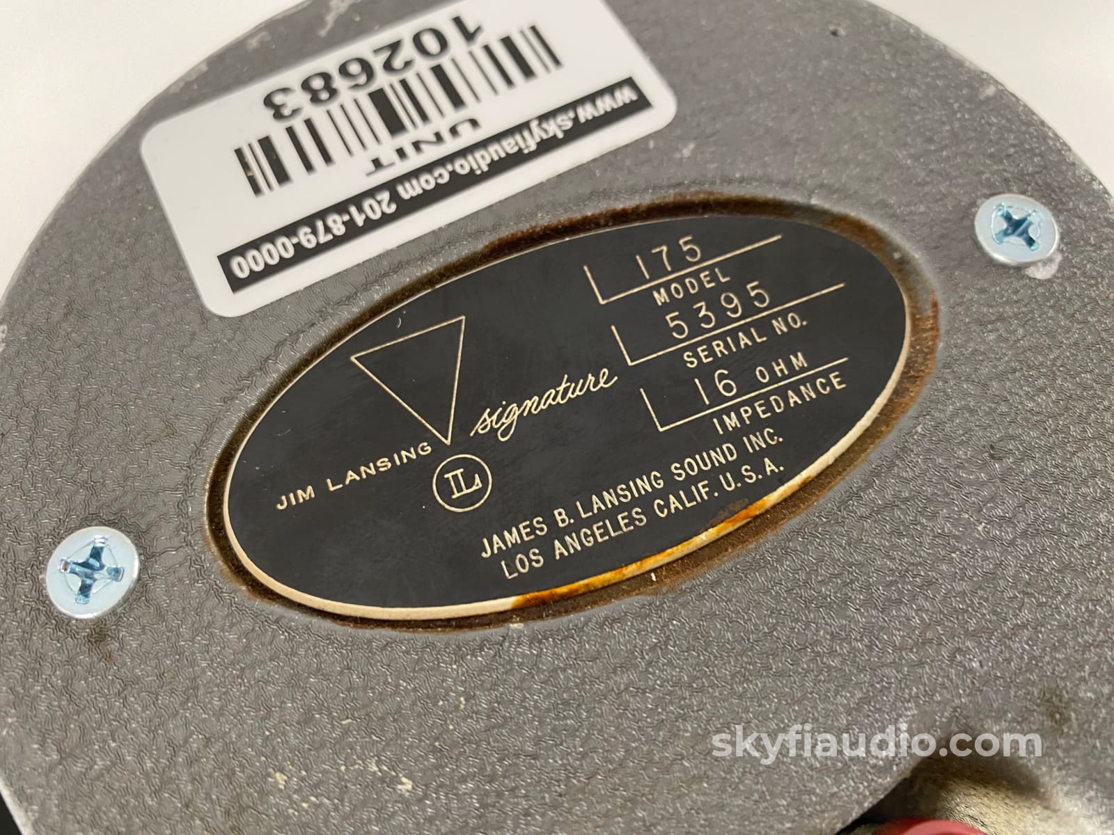 JBL - Jim Lansing Signature 175 Driver with 1217-1290 Horn - Early Gray Driver w/Potato Mash Horn - 16 Ohm - Single - Image 8