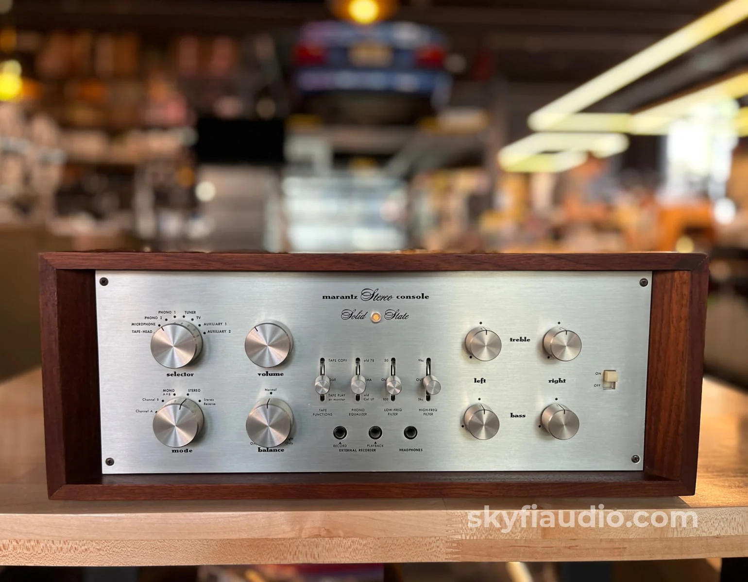 Marantz 7T Solid State Vintage Preamplifier - Serviced w/ Reproduction Cabinet
