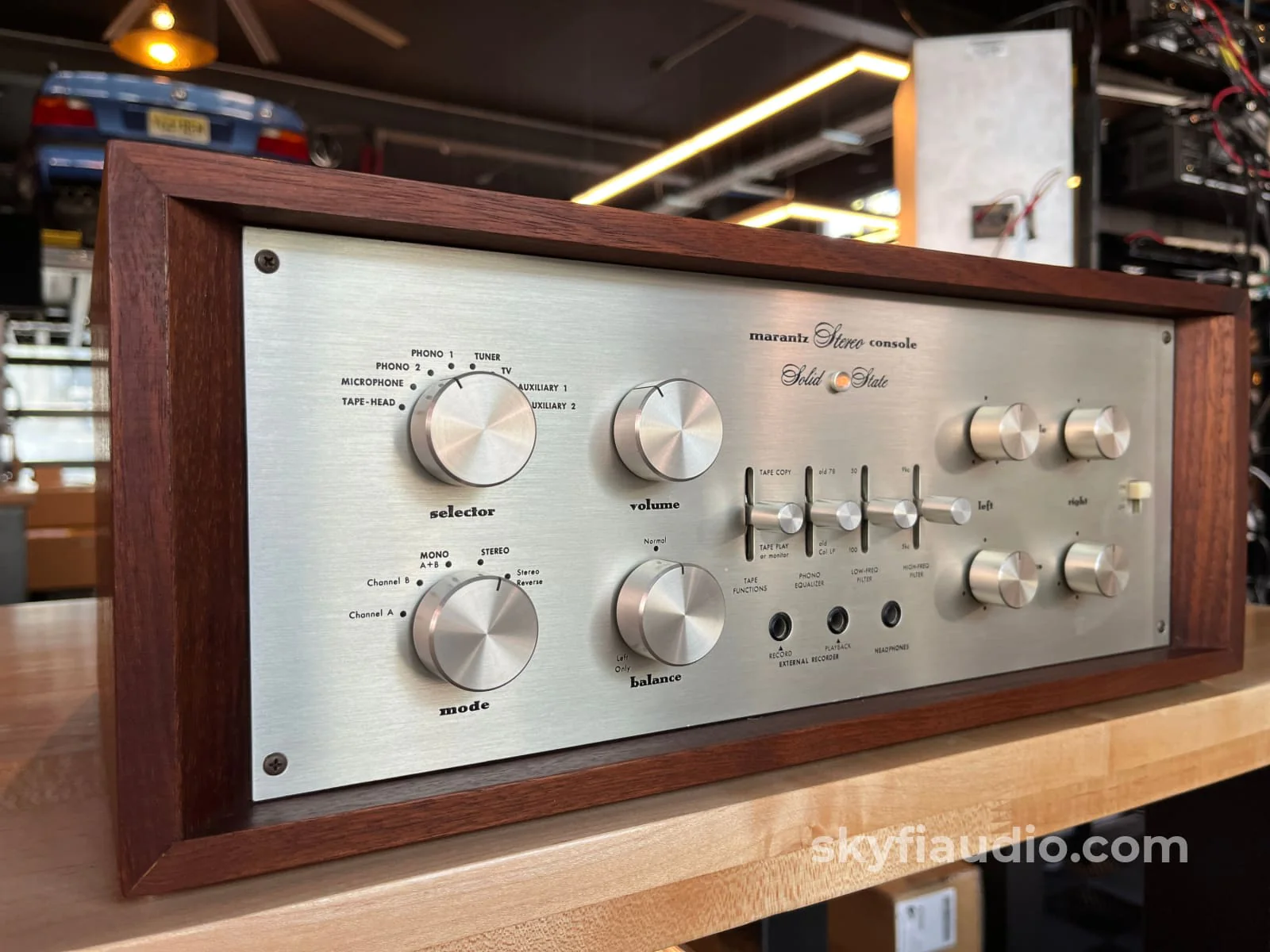 Marantz 7T Solid State Vintage Preamplifier - Serviced w/ Reproduction Cabinet - Image 5