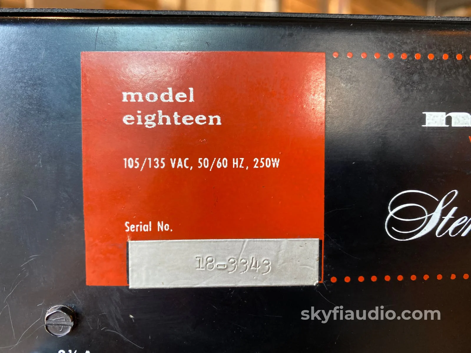 Marantz Model Eighteen - The First Marantz Receiver! 40WPC with Phono Input - Image 15