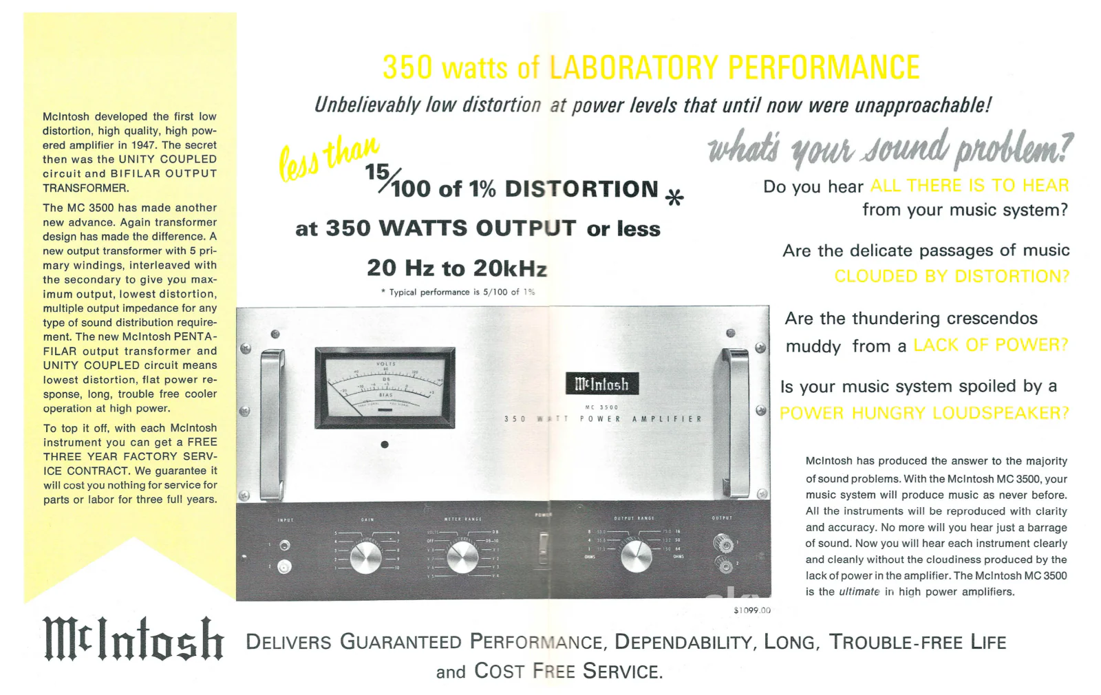 McIntosh MC3500 Legendary Vintage Tube Mono Amplifiers - Unmolested - Call For Restoration Options - Image 12