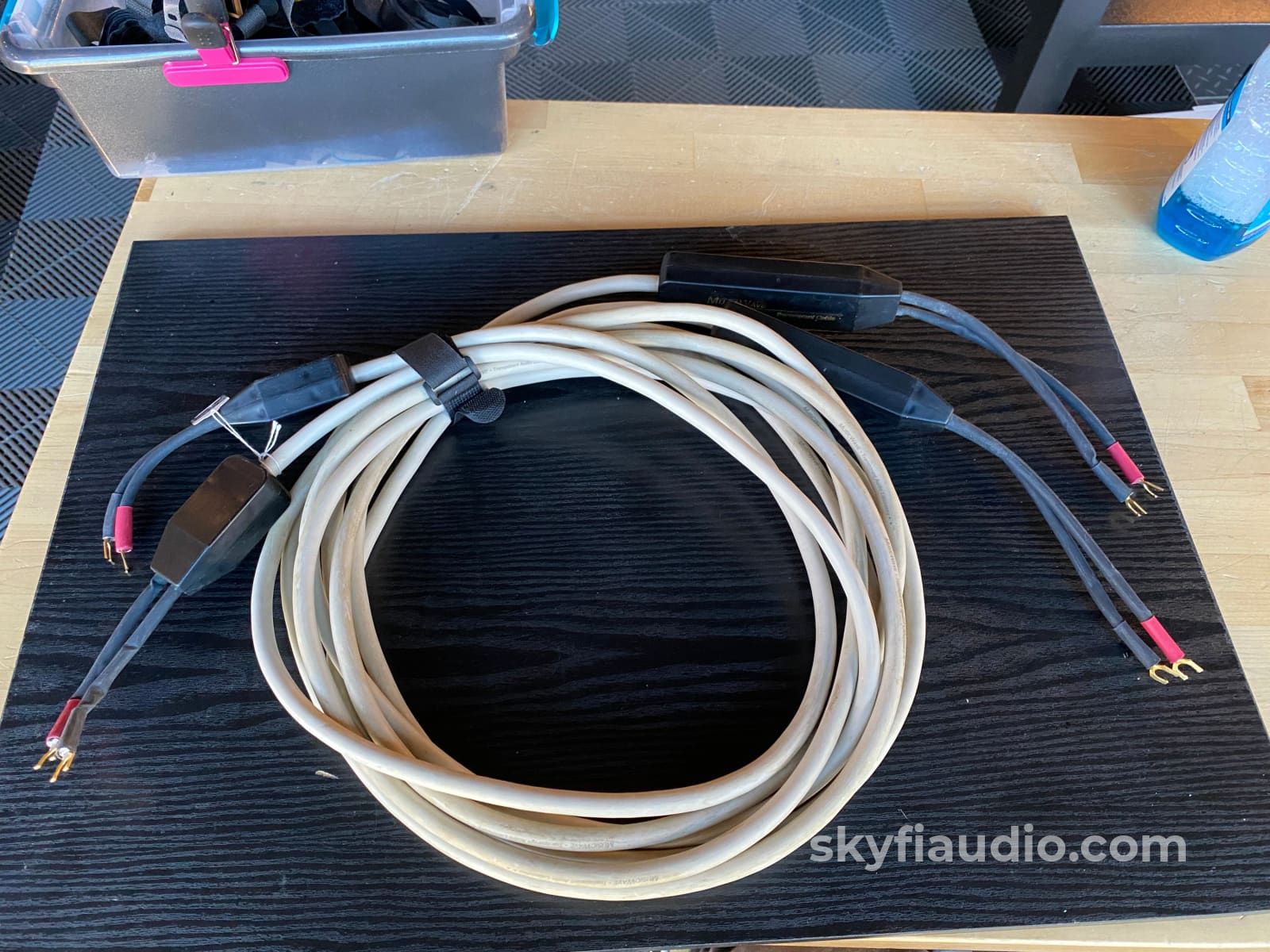 Transparent MusicWave Speaker Cables w/Dual Spades - 14 Feet - Image 2